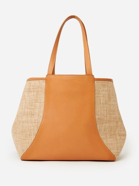 Aila Linen and Leather Tote | J.McLaughlin