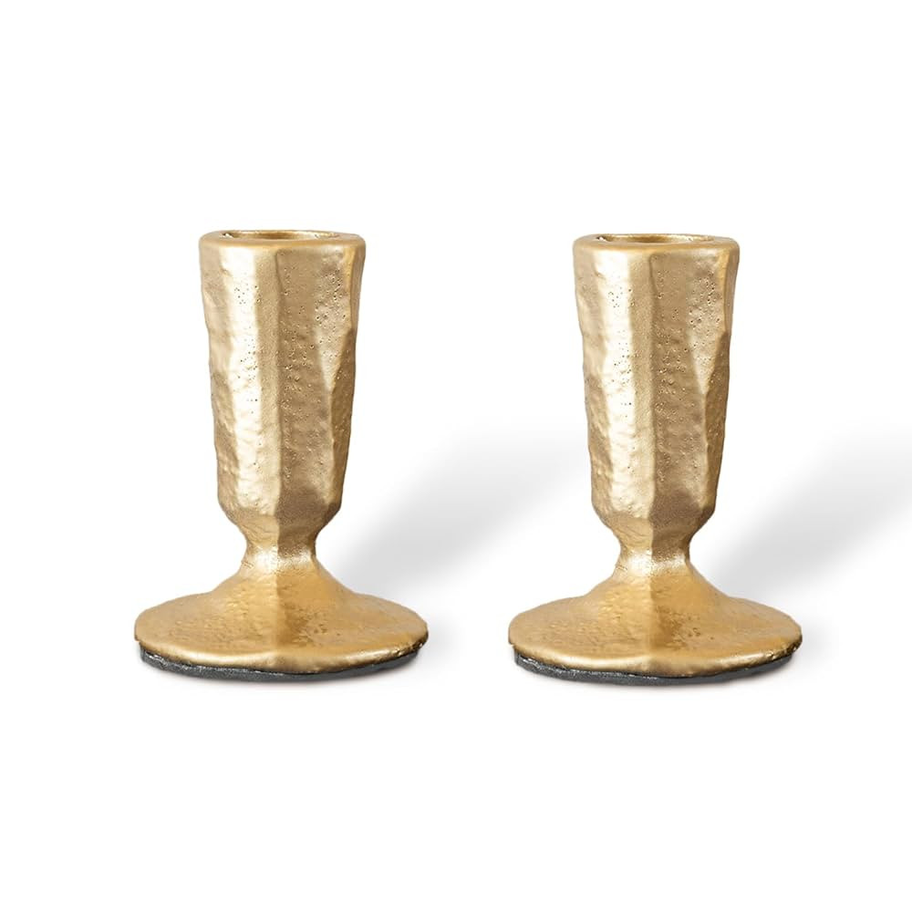 Candle Sticks Holder Decor, Set of 2 Vintage Gold Candle Holders, Modern Decorative Tapered Candl... | Amazon (US)