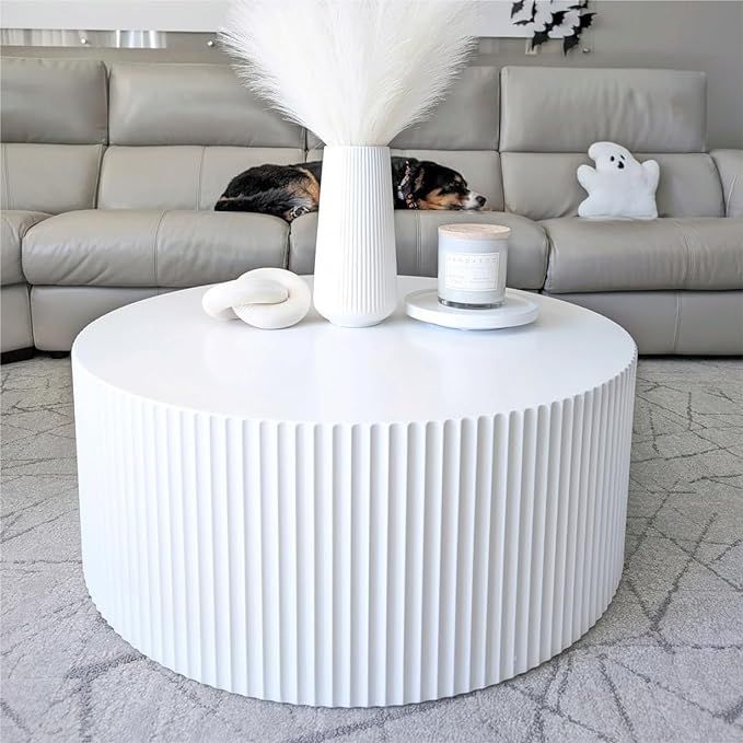 Coffee Table Round Sofa Side Table Modern End Table for Living Room Bedroom Office, No Assembling... | Amazon (US)