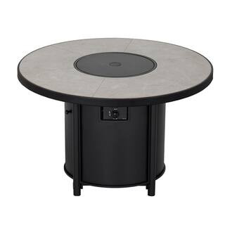 42 in. 50,000BTU Fire Pit Propane Gas Fire Pit Table Round Tabletop | The Home Depot