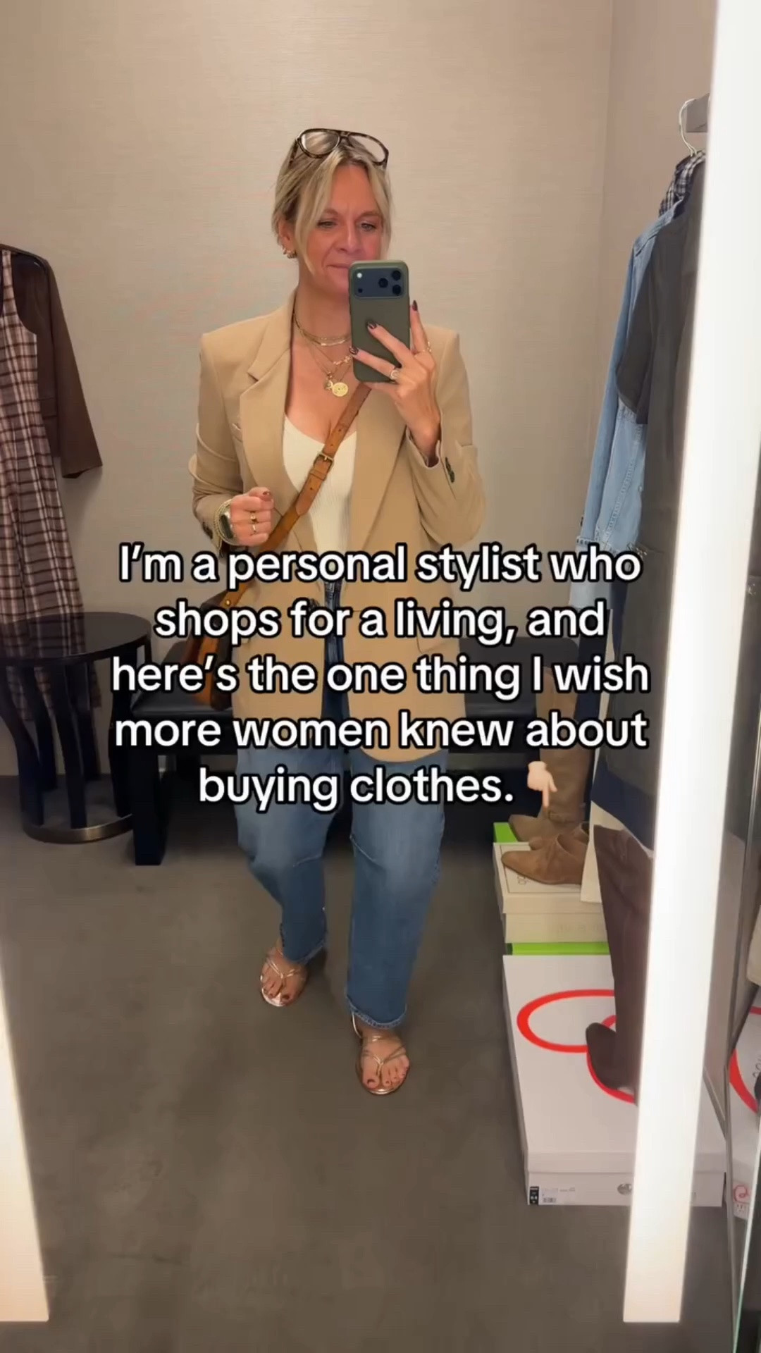 This might sound strange coming from someone who literally shops for a living, but… 

Buying more clothes is rarely the first thing I recommend. 

The best shopping happens after you understand your closet. 

Before we shop for a client, I want to know: 

What does she actually wear? 
What does she already have plenty of? 
What pieces does she love but struggle to style? 
What does her real life require? 
And what specific pieces would make MORE of her existing wardrobe wearable? 

Because shopping without knowing those answers is how you end up with a closet full of individually cute things…and somehow still have nothing to wear. 

And here’s probably my biggest shopping rule: 

Don’t shop for pieces. Shop for possibilities. 

Before you buy something, ask yourself: Can I immediately think of 3 ways I’d wear this—with things I already own? 

If the answer is no, it might not be the amazing purchase it looks like hanging in the store. 

As personal stylists, our goal isn’t to help our clients own MORE. 

It’s to make sure everything they buy has a job to do. 

Buy less randomly. Buy more intentionally. And watch how much easier your wardrobe becomes. 🤍 

Save this before your next shopping trip. 

#personalstylist #shoppingtips #wardrobetips #styleover40 #effortlessstyle