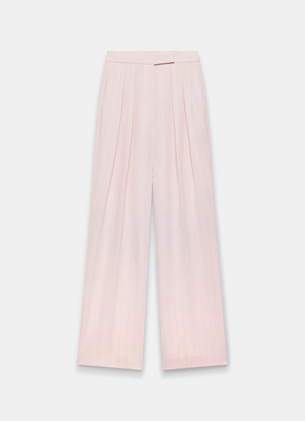 Pink Pinstripe Wide Trousers | Mint Velvet