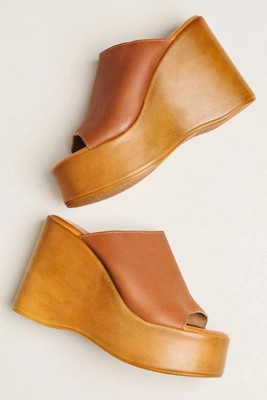 By Anthropologie Wooden Platform Wedge Sandals | Anthropologie (US)