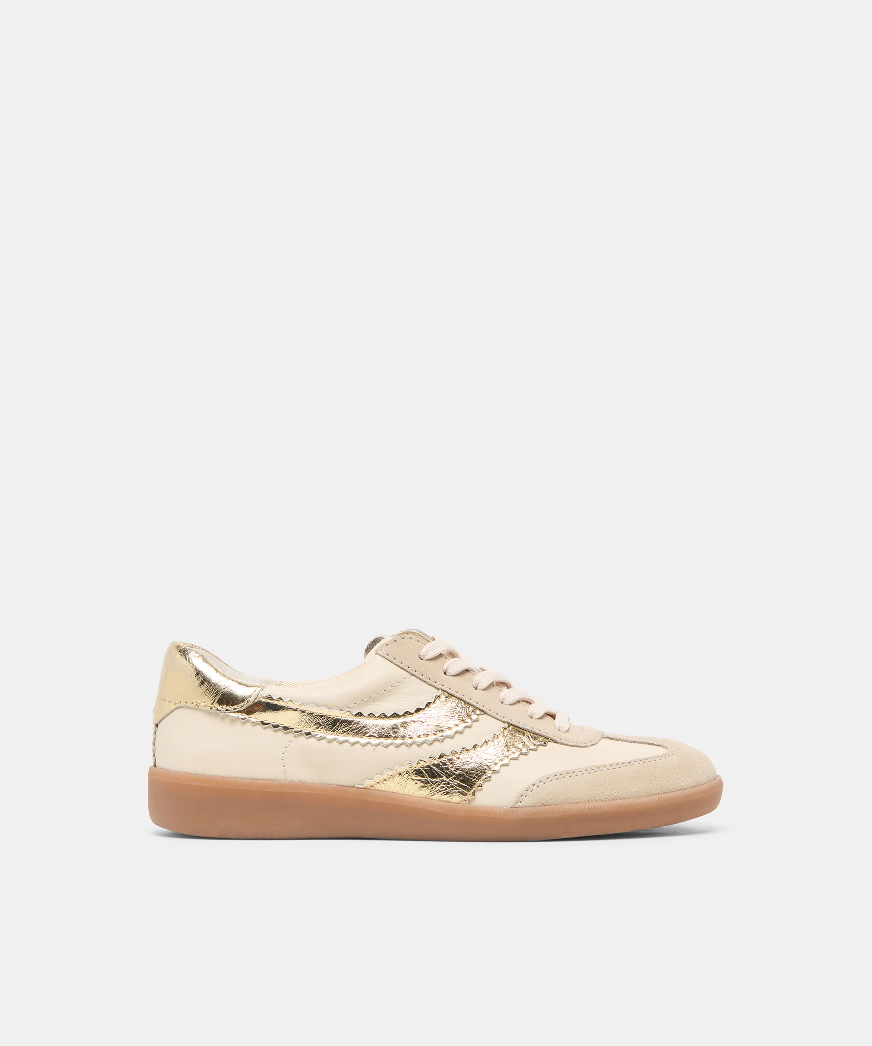 Merit Sneakers in White Gold Leather Size 6.5 By Dolce Vita | DolceVita.com