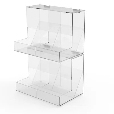 12 X 8 X 8.8" Clear Acrylic Bin Candy Bin Dispenser Two-Chamber Storage B4F791361C3345A9BE6720210925F95E | Wayfair North America
