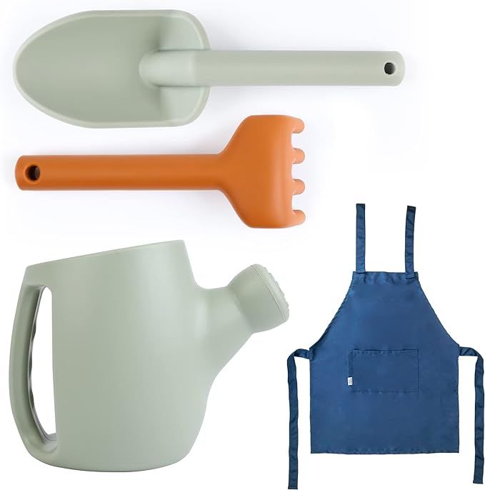 BLUE GINKGO Kids Garden Tools - Silicone Kids Gardening Tool Set - Child Friendly Kids Shovel and... | Amazon (US)