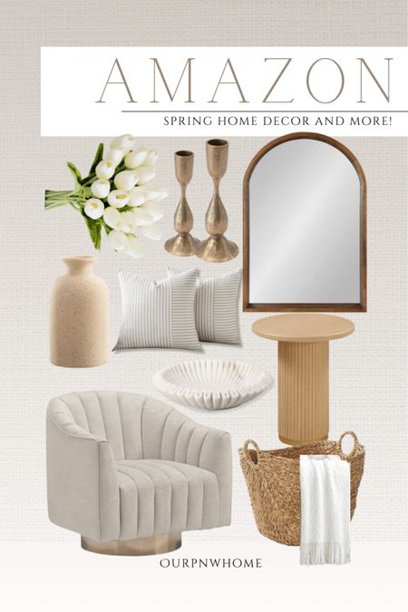 Beautiful spring home decor finds - neutrals with a pop of color!

Home  Home decor  Home favorites  Faux florals  Spring home  Spring home decor  Accent chair  Mirror  Throw pillows  End table  Modern home decor  Modern home  Minimalist home

#LTKSeasonal #LTKhome