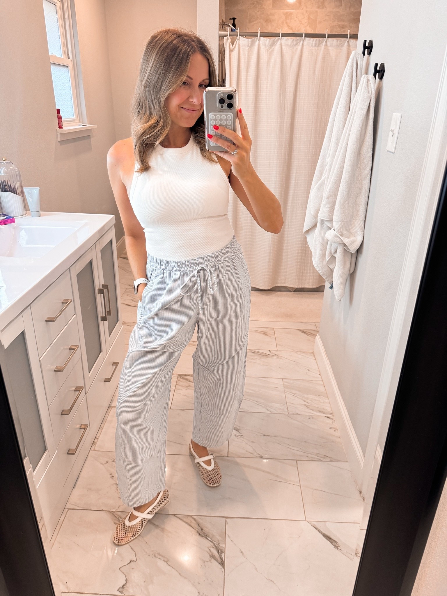 TTS on tank! Linked similar bottoms!

#LTKgrwm #LTKootd #LTKOver40