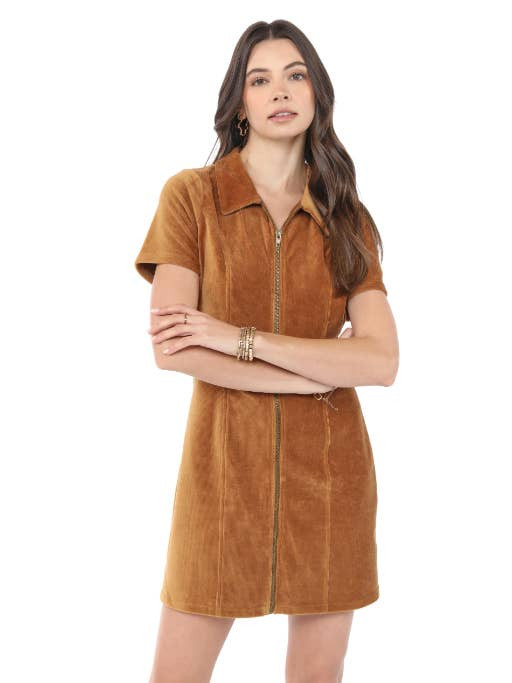 Morrison Zip Front Mini Dress | Lilla & Beth