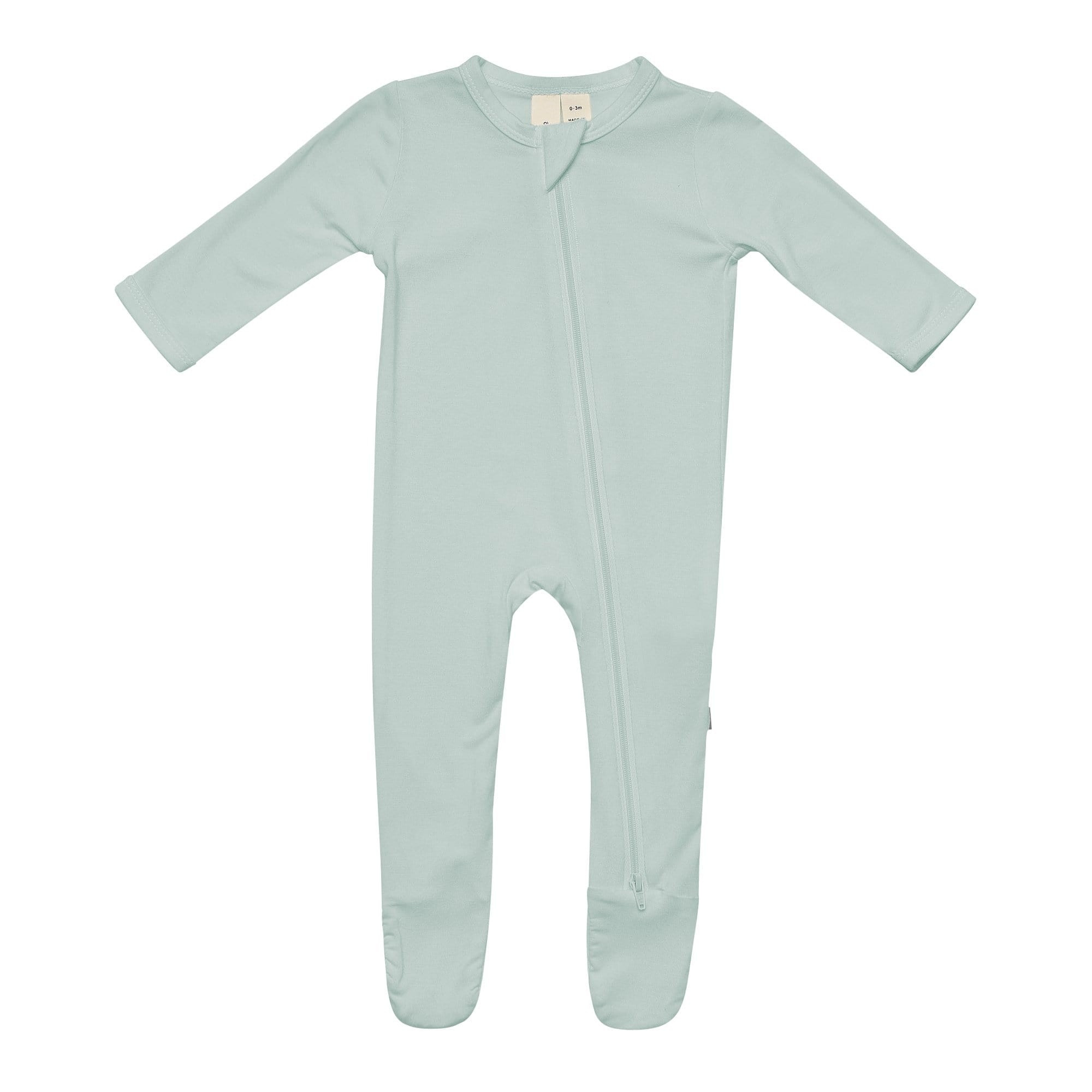 Zippered Footie in Sage | Kyte BABY