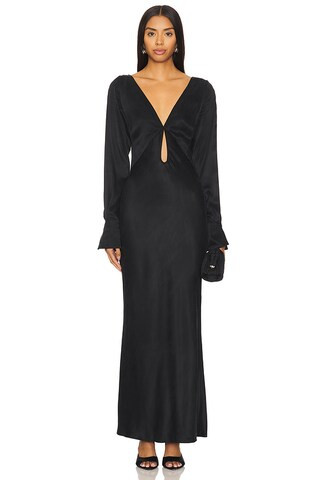 LPA Ellera Midi Dress in Black from Revolve.com | Revolve Clothing (Global)