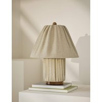 M&S Soft Pleated Fabric Table Lamp Neutral | Marks & Spencer (UK)