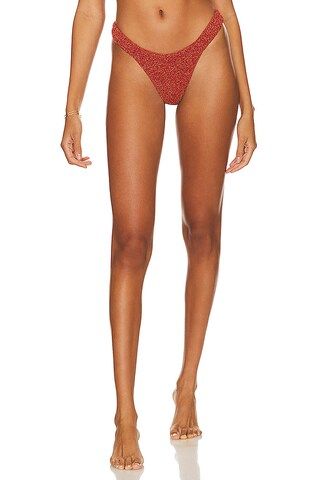 Nookie Dynasty Scrunchie Thong Bikini Bottom in Red from Revolve.com | Revolve Clothing (Global)