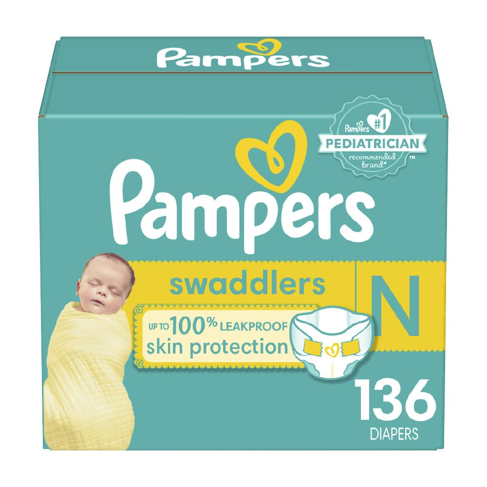 Pampers Diapers Newborn/Size 0 (< 10 lb / < 4.5 Kgs), 136 Count - Swaddlers Disposable Baby Diape... | Amazon (CA)