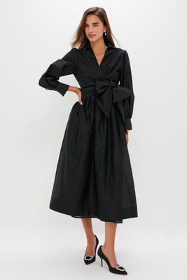 Black Tie Front Bow Bea Maxi Dress | Tuckernuck (US)