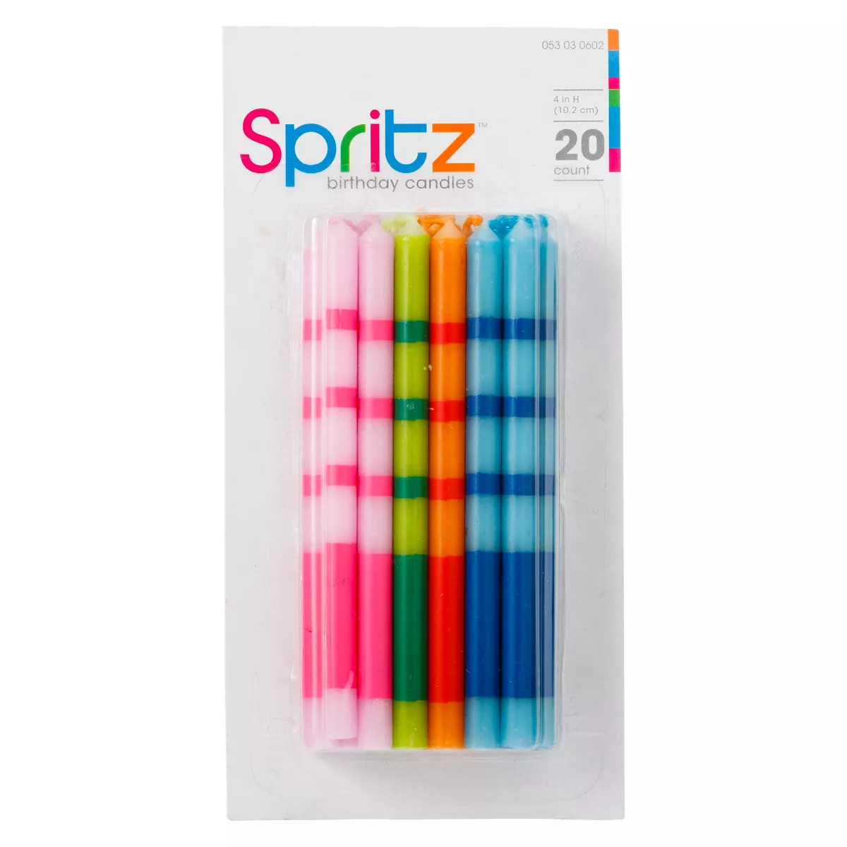 20ct Striped Birthday Candle - Spritz™ | Target