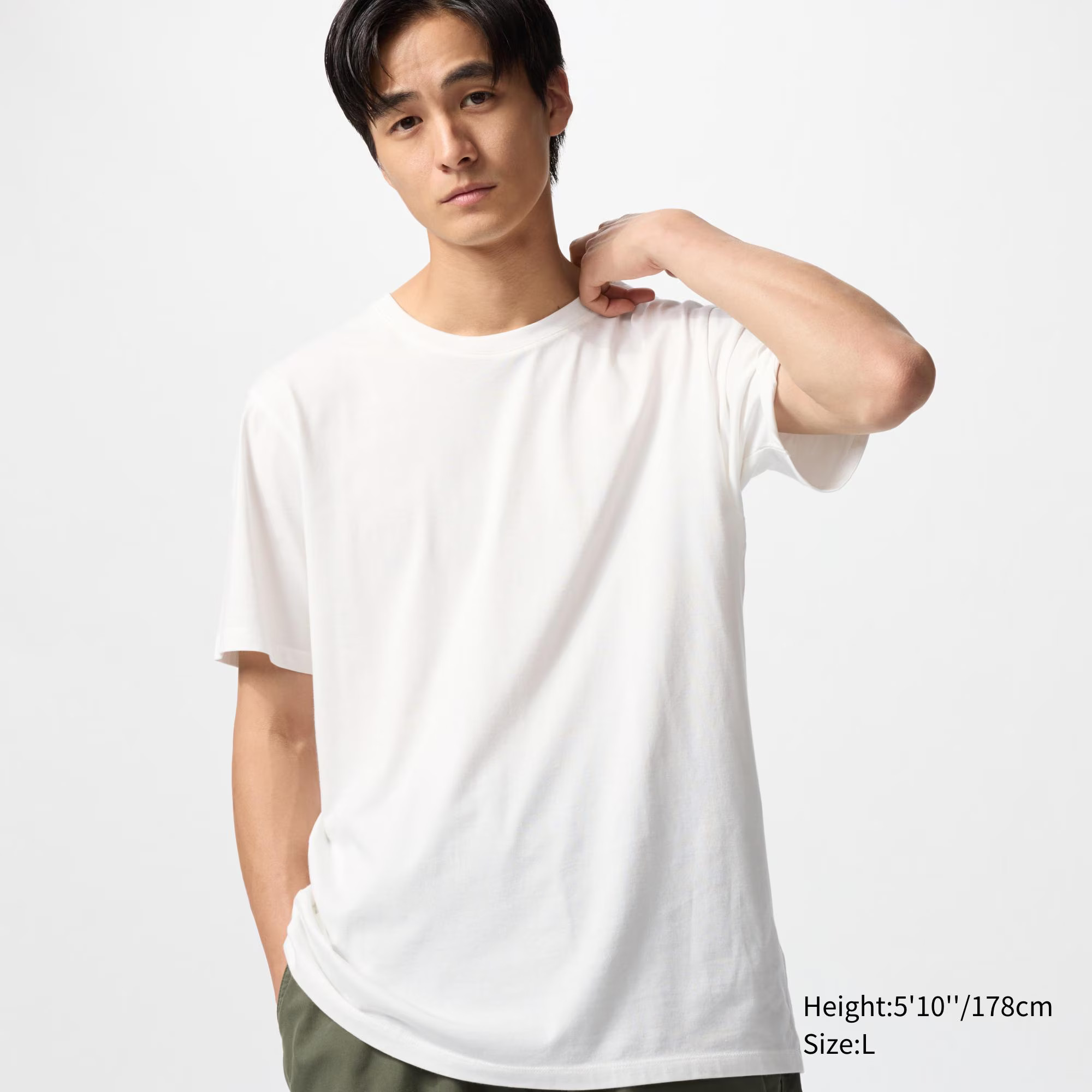 Men's Supima Cotton Crew Neck Short-Sleeve T-Shirt White 3XL UNIQLO US | UNIQLO (US)