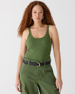 Click for more info about Vintage rib shelf-bra tank top