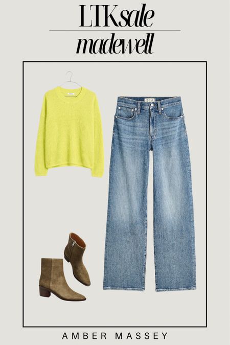 Madewell LTK Sale. Such a cute outfit idea. Such a simple outfit idea and could be worn for a casual day or even as a date night outfit.

Fall outfit ideas | booties | women’s fashion | denim | baggy jeans  | wide leg jeans

#LTKSale #LTKstyletip #LTKfindsunder100