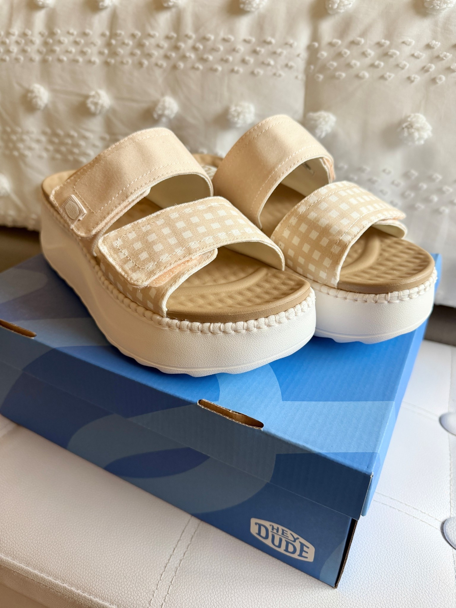 Hey Dude Delray Sandal Gingham

beige platform sandals, neutral sandals, summer sandals women, comfy sandals, casual summer shoes, everyday sandals, slip on sandals, double strap sandals, velcro sandals, cushioned sandals, lightweight sandals, trendy summer shoes, neutral outfit shoes, cream sandals, tan sandals, platform slides, vacation outfits, beach sandals, spring summer style, minimal style shoes, everyday wear sandals, comfortable fashion, neutral aesthetic, soft girl style, cute summer shoes

#LTKootd #LTKFestival #LTKSeasonal