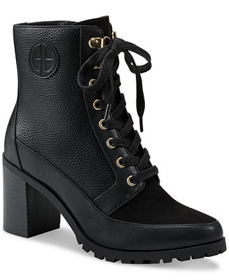 Giani Bernini Women's Keegann Lace Up Lug Sole Booties, Created for Macy's - Macy's | Macy's