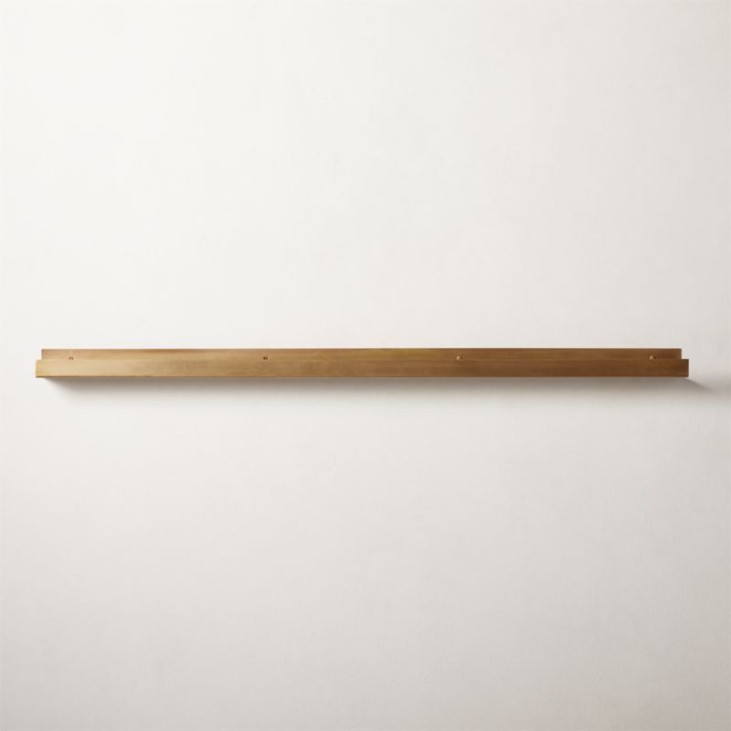 Metal Wall Ledge Antique Brass 48" + Reviews | CB2 | CB2