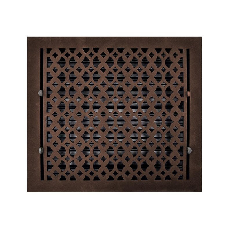 Floor Register 12”X14” with Metal Damper, Handcrafted, Re-Paint able Cast Aluminum Floor Vent... | Etsy (US)