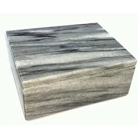 Genuine Grey Marble Box Gray Stone Box with Lid - Rectangular 5 Inch | Walmart (US)