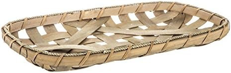 Tobacco Basket Farmhouse Decor Small Wooden Wall Or Table Centerpiece (21" x 12") | Amazon (US)