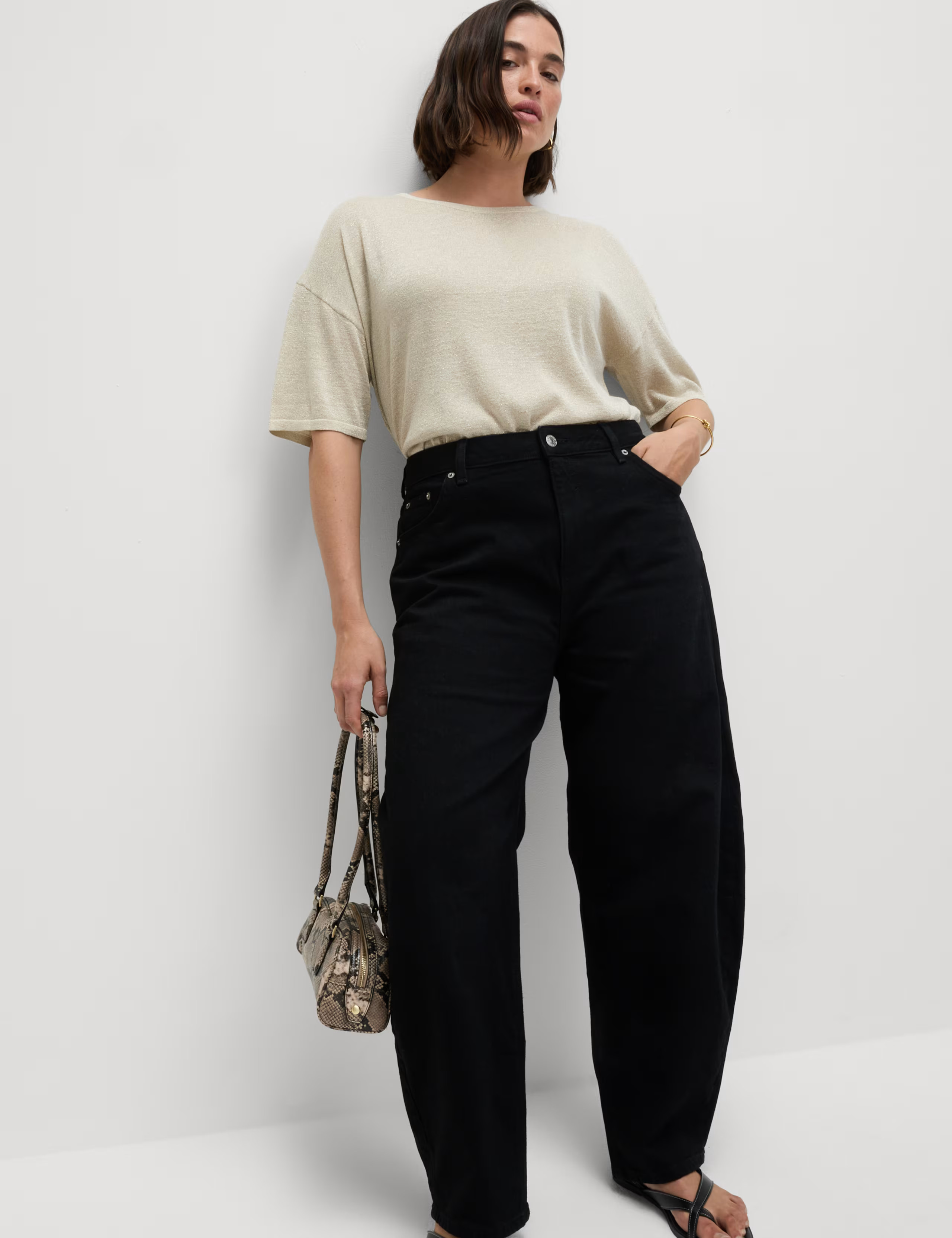 Mid Rise Relaxed Horseshoe Jeans | Marks & Spencer (UK)