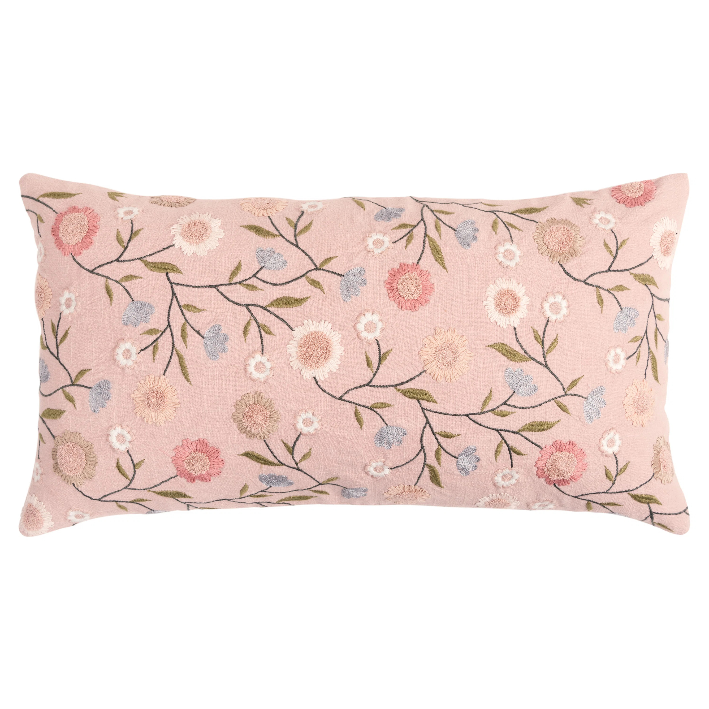 Embroidered Cotton Throw Pillow | Wayfair North America