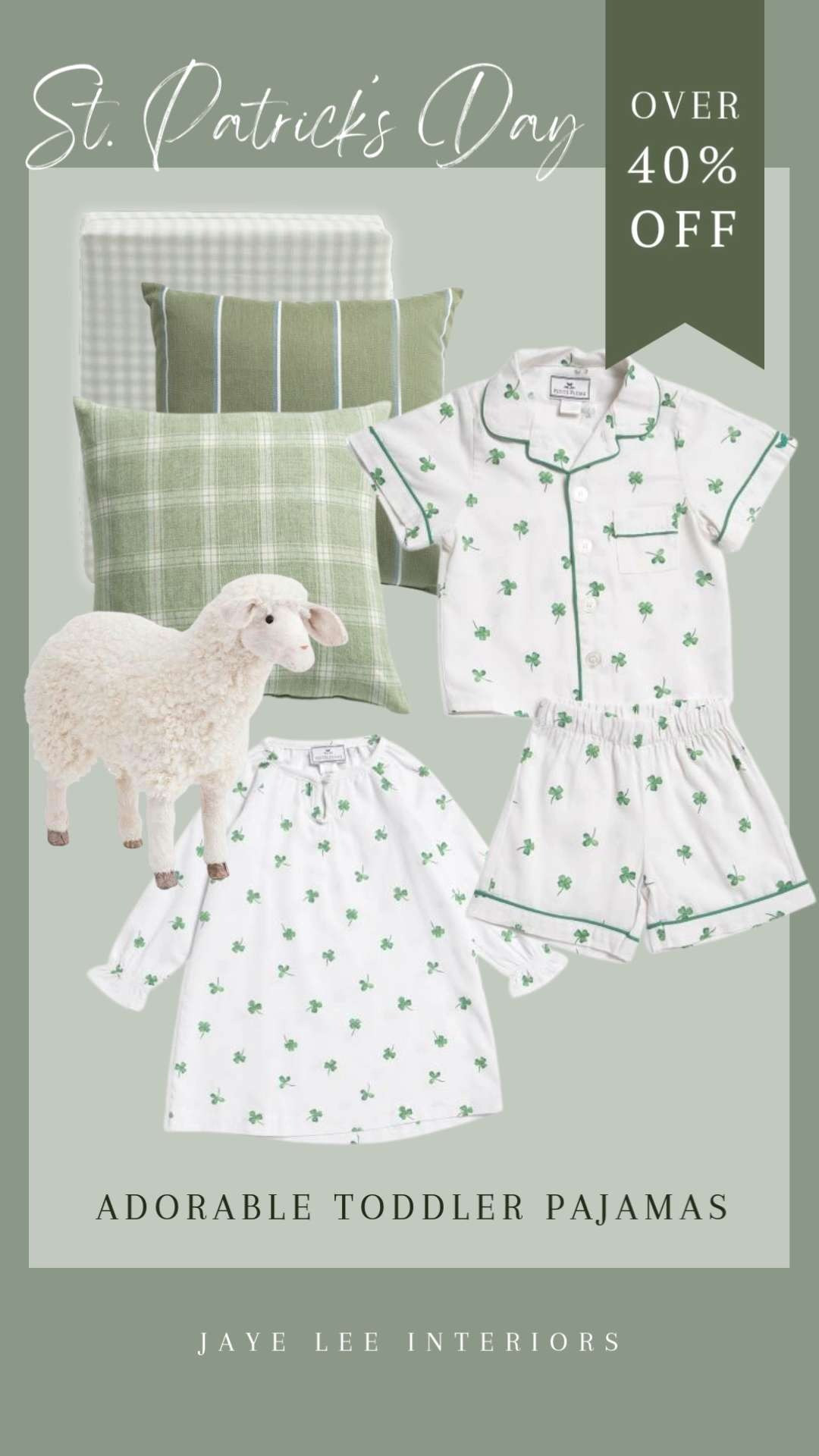 The cutest Toddler PJs for Paddy's Day! 
Designer brands for less. #Maxxinista #TJMaxx #Homegoods #springbedding #springpillows #springthrowpillows #throwpillowsforspring #pajamas #toddlerpajamas #stpatricksday #stpatricksdaypajamas  

 

#LTKSeasonal #LTKSaleAlert #LTKKids