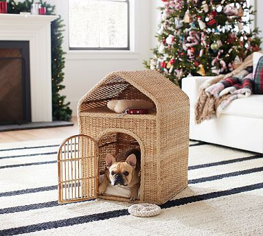 Wicker Handwoven Rattan Pet House | Pottery Barn (US)