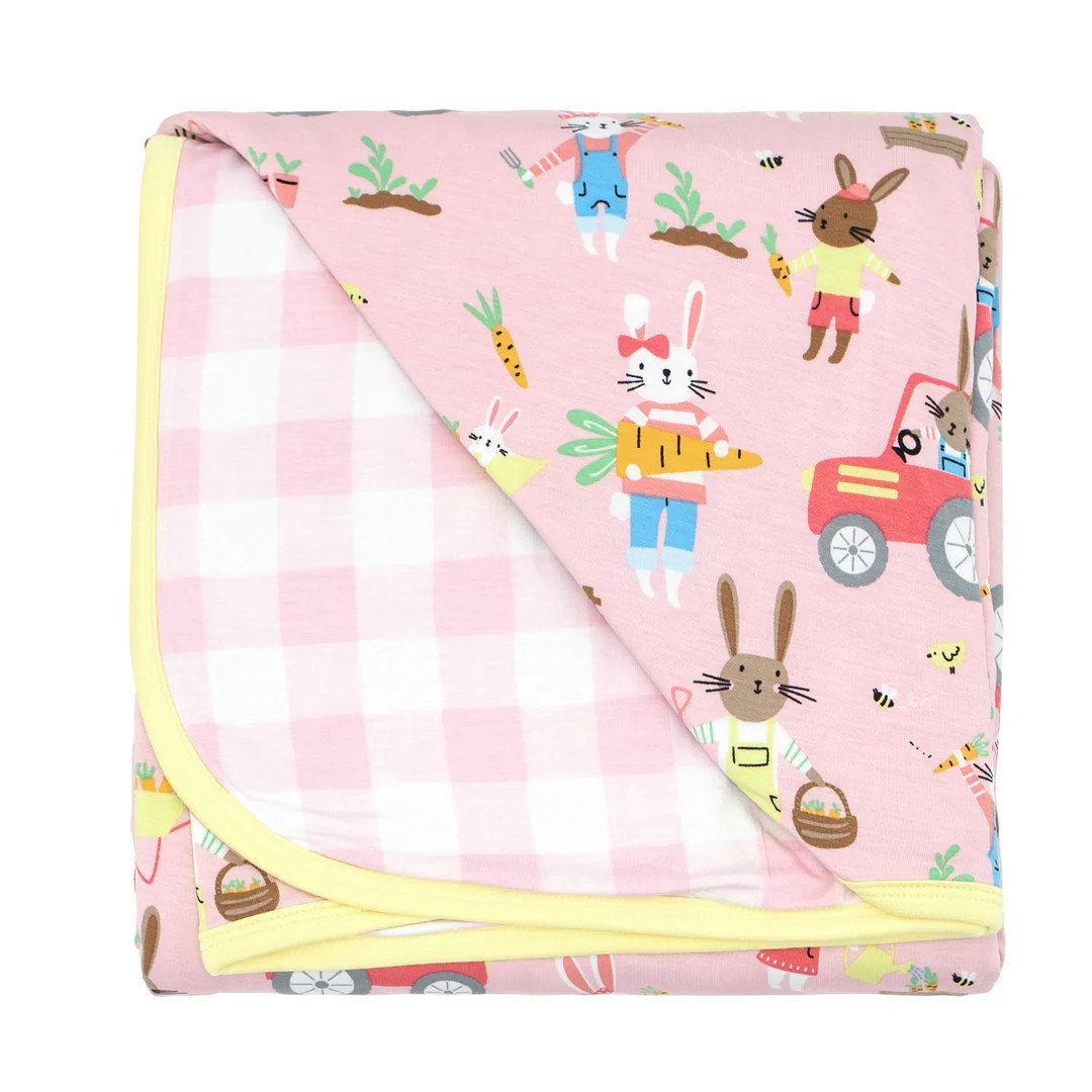 Petal Hop To It Triple-Layer Bamboo Viscose Large Cloud Blanket | Little Sleepies