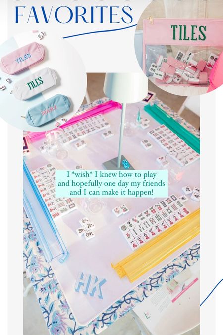 mahjong accessories - tile pouch mat - personalized bag - sprinkled with pink 

#LTKfindsunder100 #LTKfindsunder50