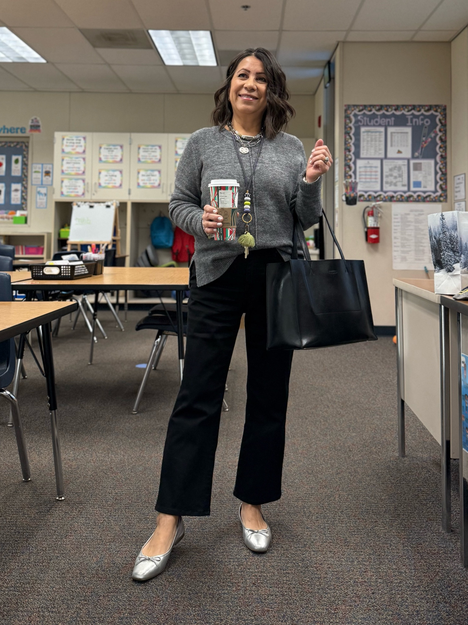 Teacher outfit idea ✏️






closet staples
gray crewneck sweater | black jeans | petite jeans | kick out jeans | metallic silver flats | layered necklaces | Anthropologie beaded necklace | silver coin necklace | GAP | Madewell | Bernardo shoes





#LTKStyleTip #LTKWorkwear