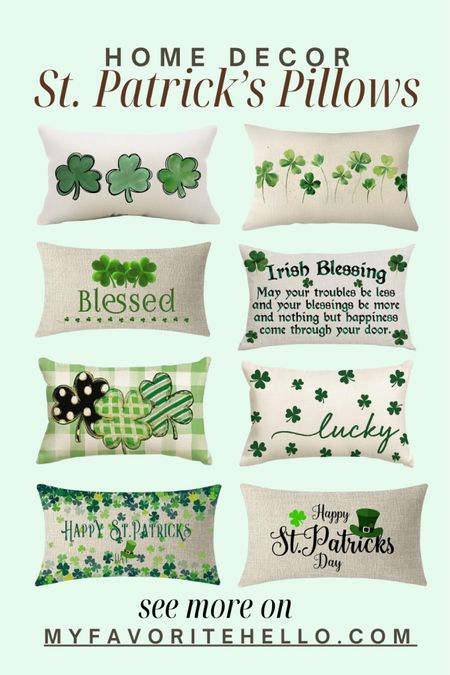 St Patrick’s day pillows, st patricks day decor, st patricks decor, st patty day, st patricks day decorations, Amazon finds

#LTKparties #LTKhome #LTKSeasonal