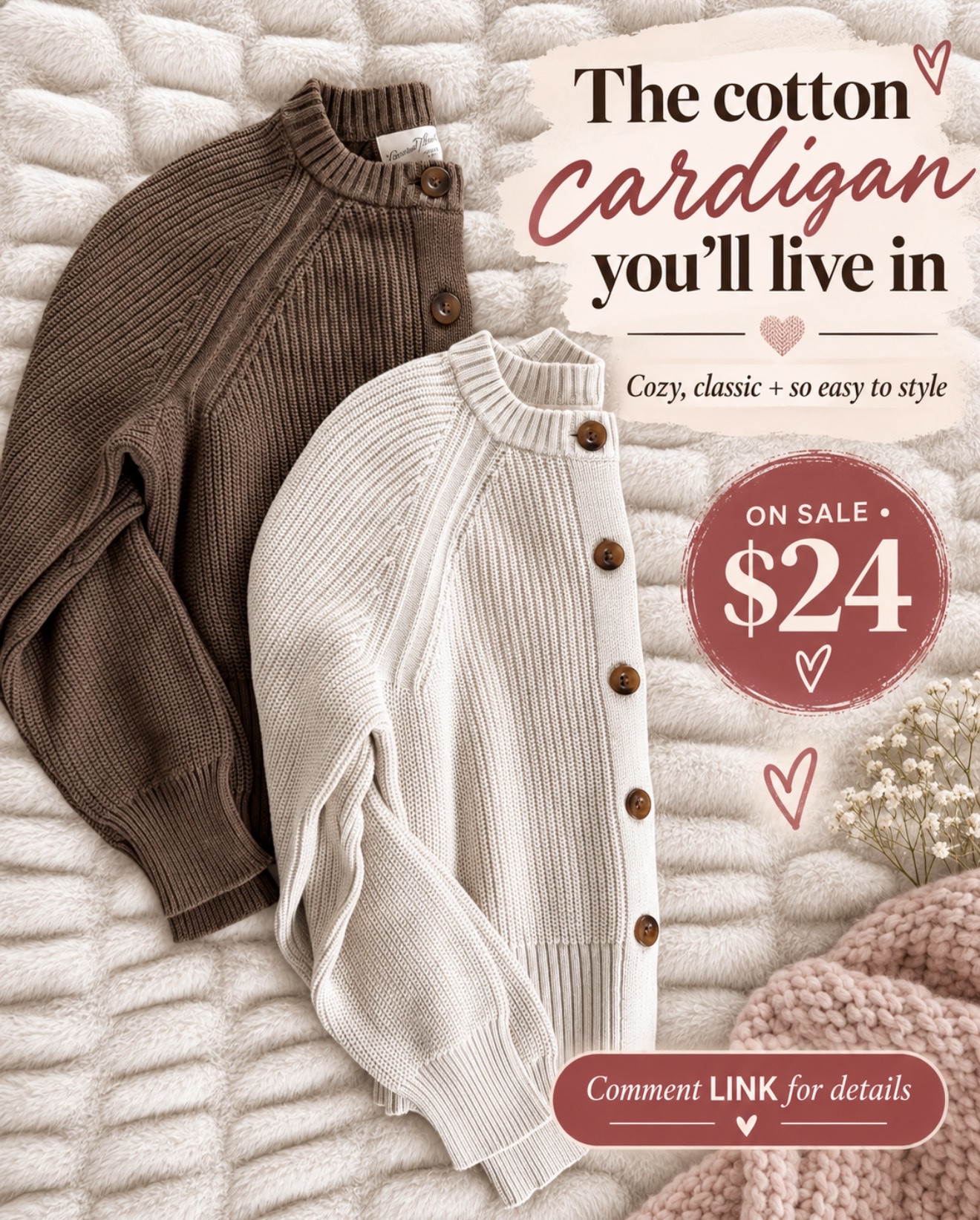 The cotton cardigan you’ll LIVE in all fall is on sale for $24! Cozy, classic and so easy to style—and yes, I needed both colors 😂 Comment LINK for details!

#LTKSaleAlert #LTKOver40 #LTKmomlife