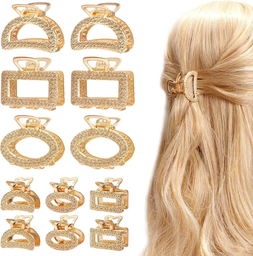 12 Pack Metals Mini Hair Clips for Women Mom Wife Daughter Girls Girlfriends,Medium Hair Claw Cli... | Amazon (US)