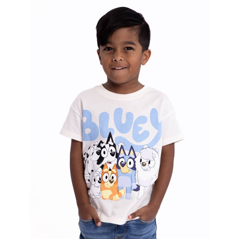 Bluey Toddler Boys or Girls Short Sleeve Crewneck T-Shirt, Sizes 2T-5T - Walmart.com | Walmart (US)