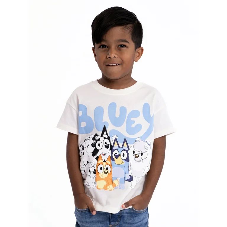 Bluey Toddler Boys or Girls Short Sleeve Crewneck T-Shirt, Sizes 2T-5T | Walmart (US)