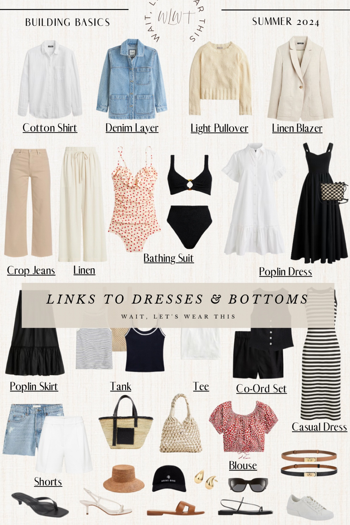 Summer Capsule Basics 

Links to Dresses and Bottoms ✨

#LTKStyleTip #LTKOver40