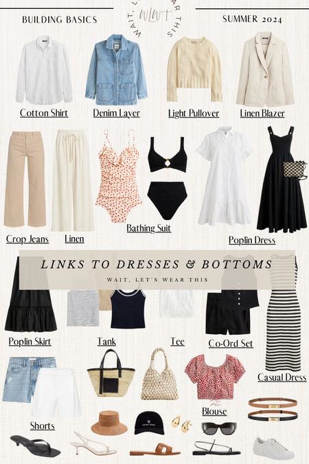 Summer Capsule Basics 

Links to Dresses and Bottoms ✨

#LTKStyleTip #LTKOver40
