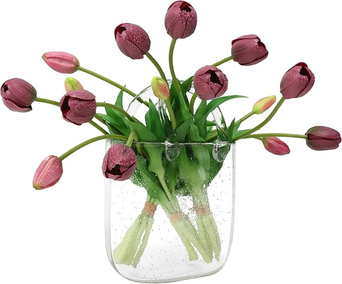 Artificial Latex Tulips Flowers, 15 Pcs Real Touch for Home, Garden, Wedding, Party & Festival De... | Amazon (US)