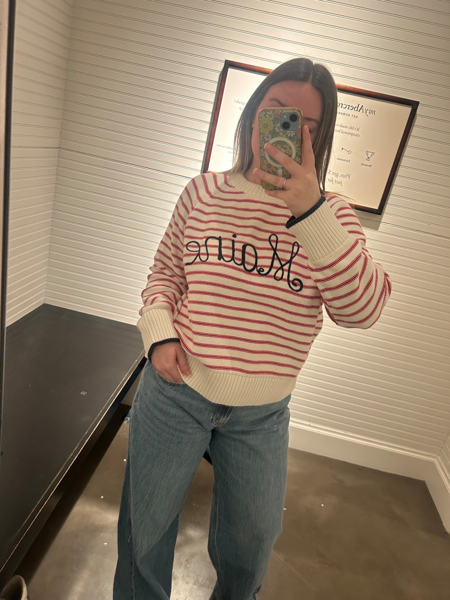 @abercrombie new arrivals! Love these wide leg jeans and we are obsessed with Maine, so anything Maine will always come home with me  