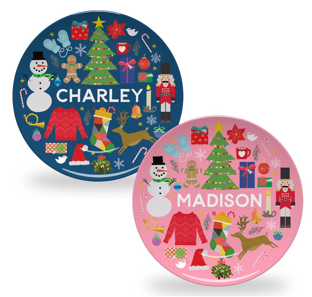 Personalized Christmas Plate for Kids Holiday Table - Etsy | Etsy (US)