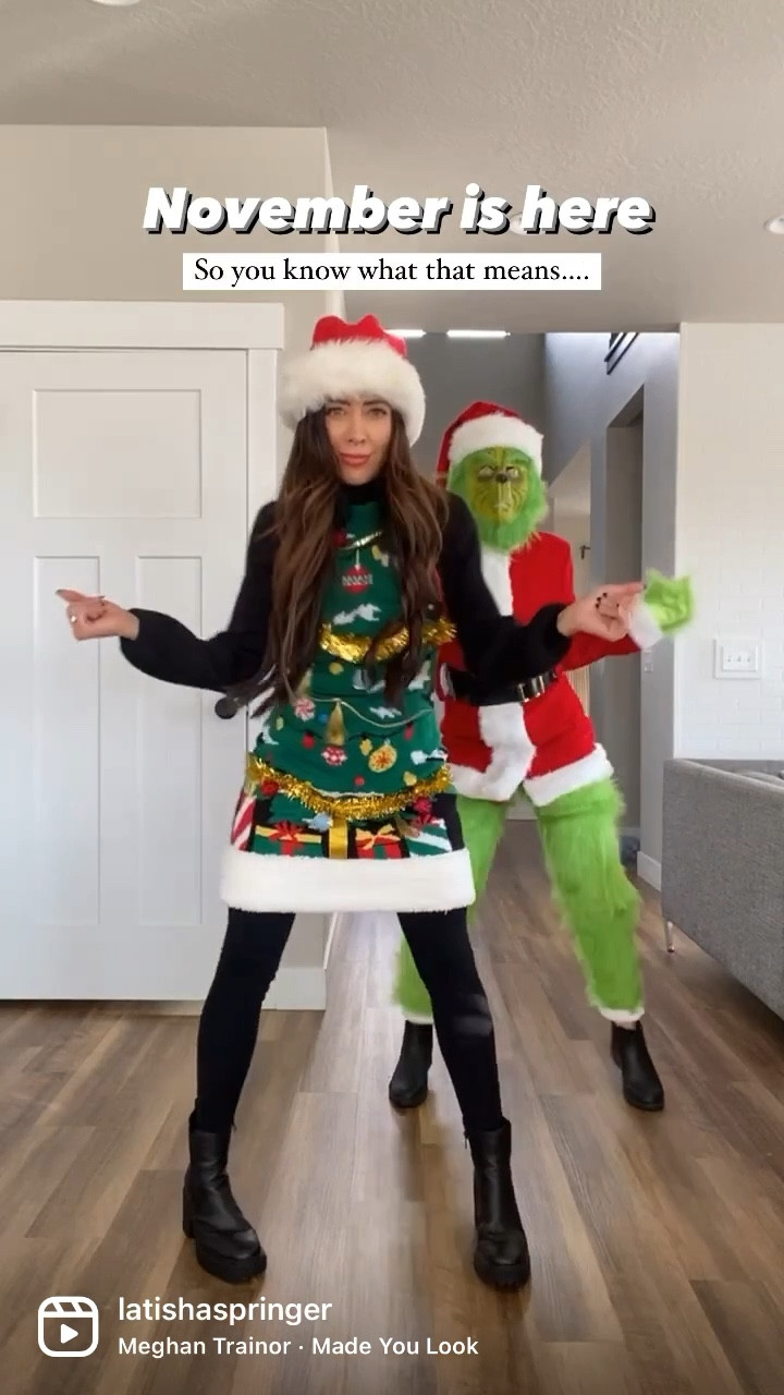Todays reels looks! For the size small in the Grinch costume! #christmas #christmaslooks 

#LTKSeasonal #LTKHoliday #LTKunder100