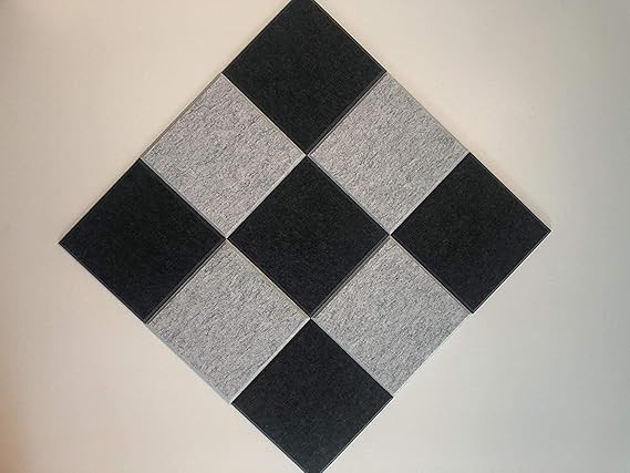 RHINO Acoustic Absorption Panel, Beveled Edge, 16" X 12" X 0.4", Silver Gray Color, 6 Pcs per Pac... | Amazon (US)