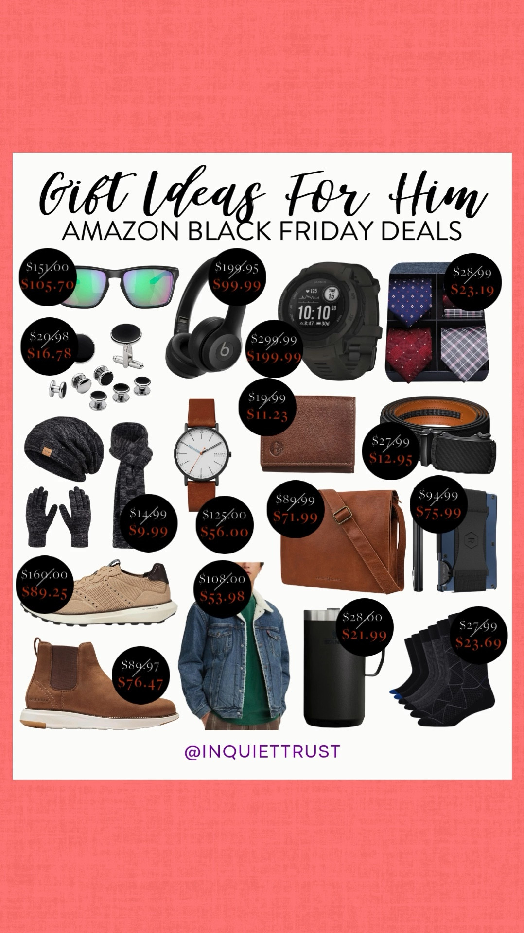 These simple gift ideas from Amazon for your husband or boyfriend will surely make them feel special: a denim jacket, polarized sunglasses, Beats headphones, waterproof watch, men's tie set, winter beanie hat set, leather work bag, Cole Haan sneakers, and more!
#blackfridaydeals #cyberweeksale #giftguideforhim #electronicgadgets #fallvibe #CreatorFavorites2024

#LTKGiftGuide #LTKCyberWeek #LTKSaleAlert