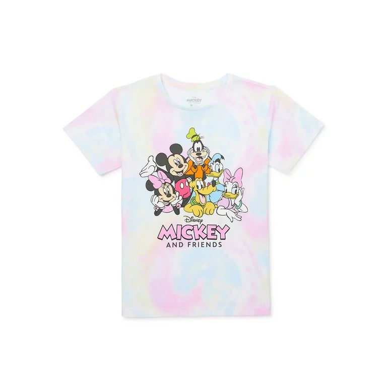 Disney Girls Mickey and Friends Graphic Tee with Short Sleeves, Size XS-XL | Walmart (US)
